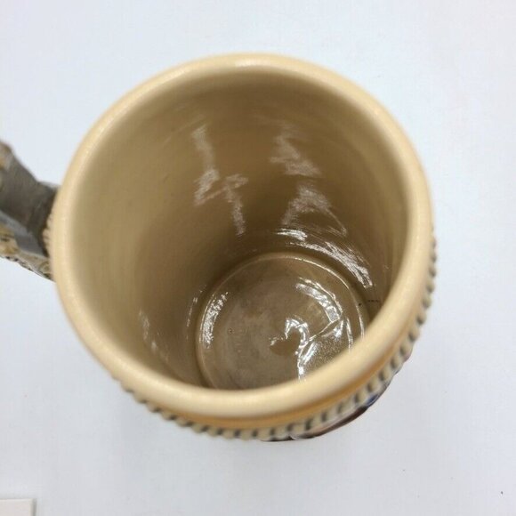 Vtg King Werk Beer Stein Mug Hand Painted Drink Beer Go to Heaven German Lot 2 - Picture 7 of 11